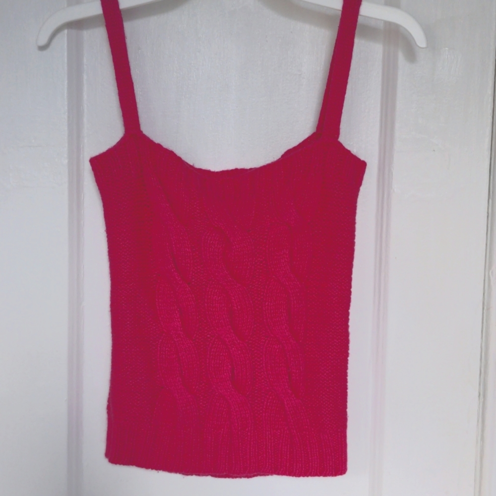 Kieran silk/cashmere camisole, shell, Top, small, vivid pink,  New, Comfortable